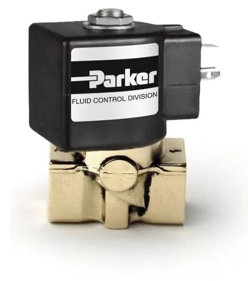 PARKER 7121KBN2NV00N0D100P3 Solenoid Valve 2-Way 1/4" 120V NC Brass - 12561