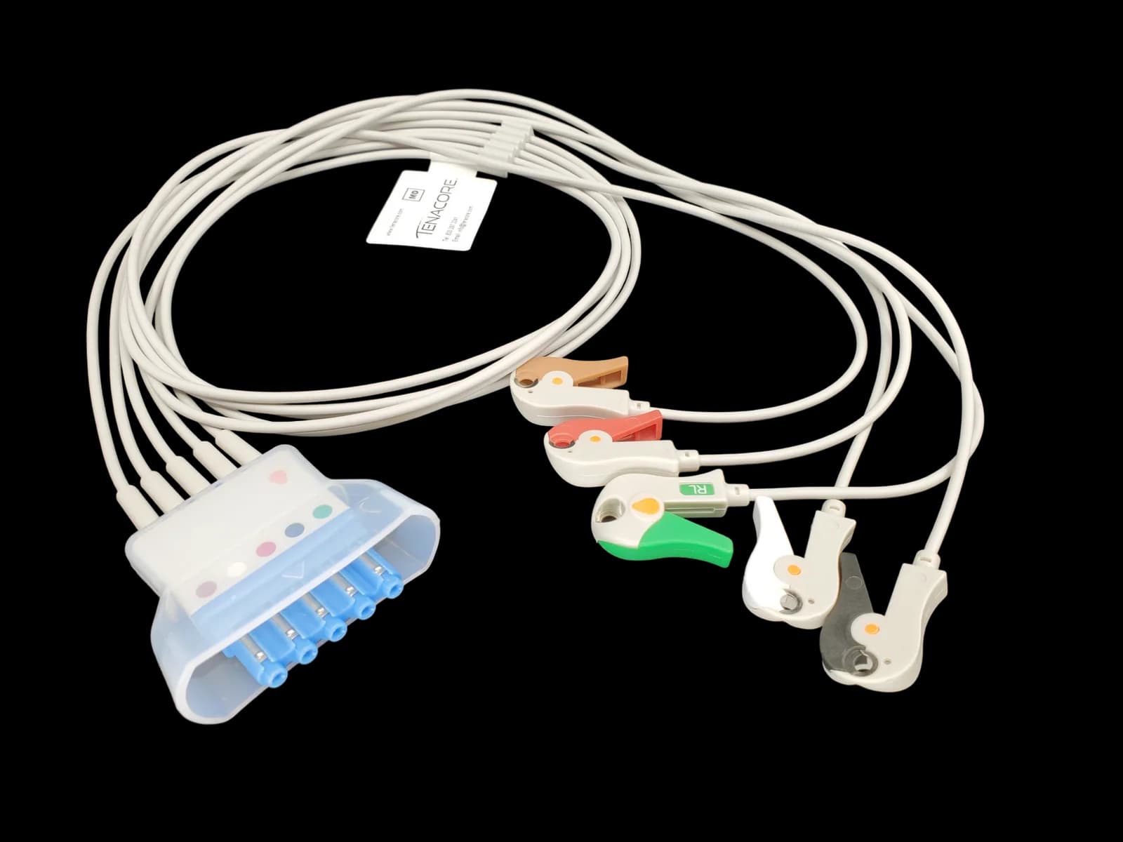 Philips 5 ECG Lead Wires 3 ft Cable Snap Shielded