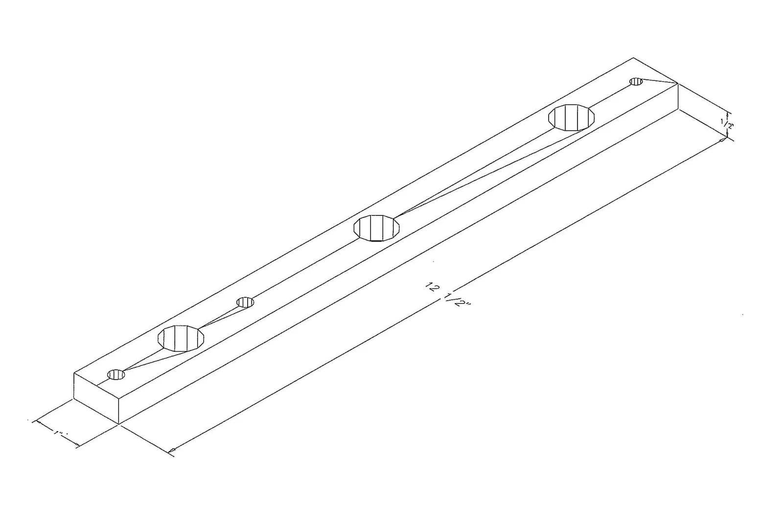 STERIS P117984-498 Bushing Holder 12-1/2" x 1-1/2" x 1" - 12572