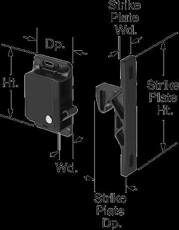 WASHER SOLUTIONS WS5729 Spring Loaded Grab Catches - 5729