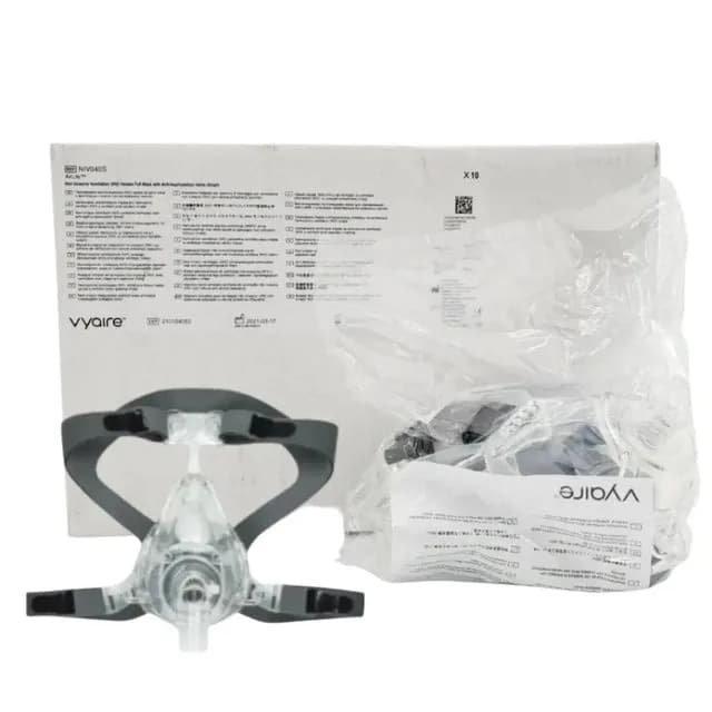 Adult AirLife Full face mask non-vented Case of 10 NIV041L - Vyaire - New