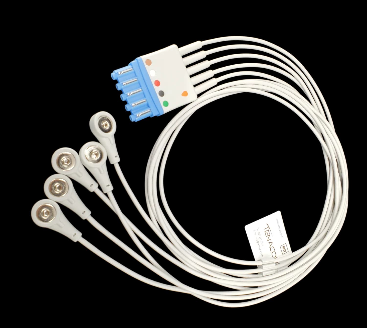 Philips M1644A 5 ECG Lead Wires 3 ft Cable Snap