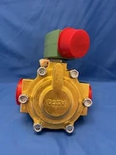 WASHER SOLUTIONS WS6389 Steam Solenoid Valve 1-1/2" 120/60VAC DIN Coil (MTP) - 6389