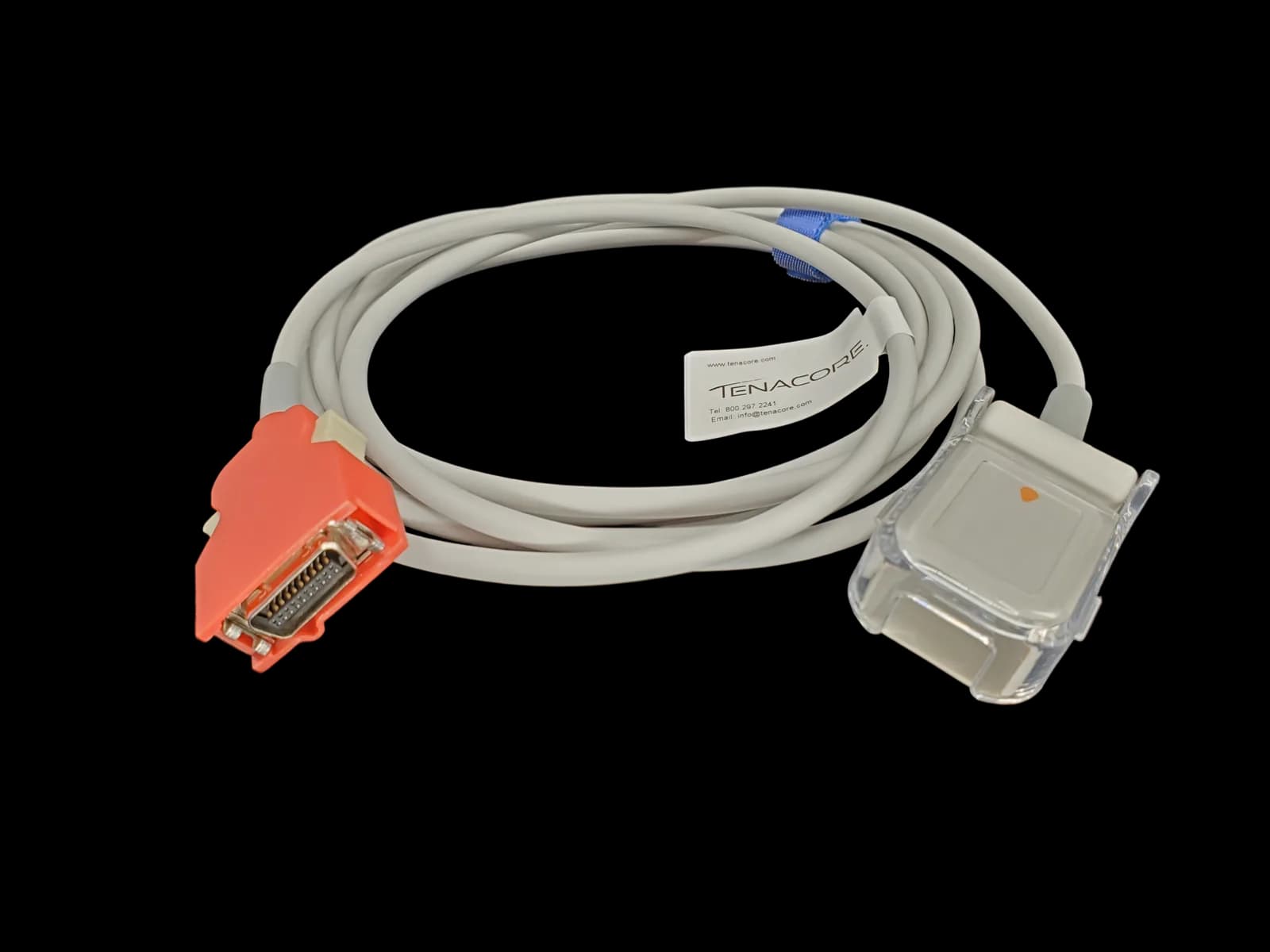 Masimo SET 2056 SpO2 Extension Adapter 10 ft Cable RED 20 Pin to LNCS 9 Pin Connector