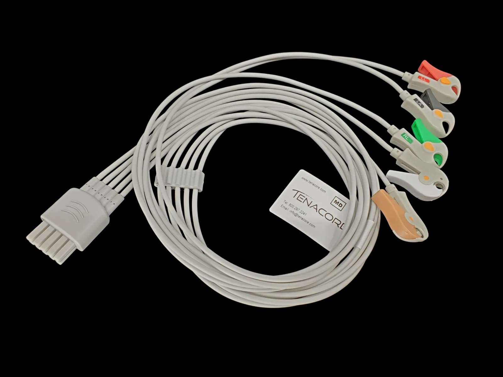 Datascope 0012-00-1514-02 5 ECG Lead Wires 3 ft Cable Grabber