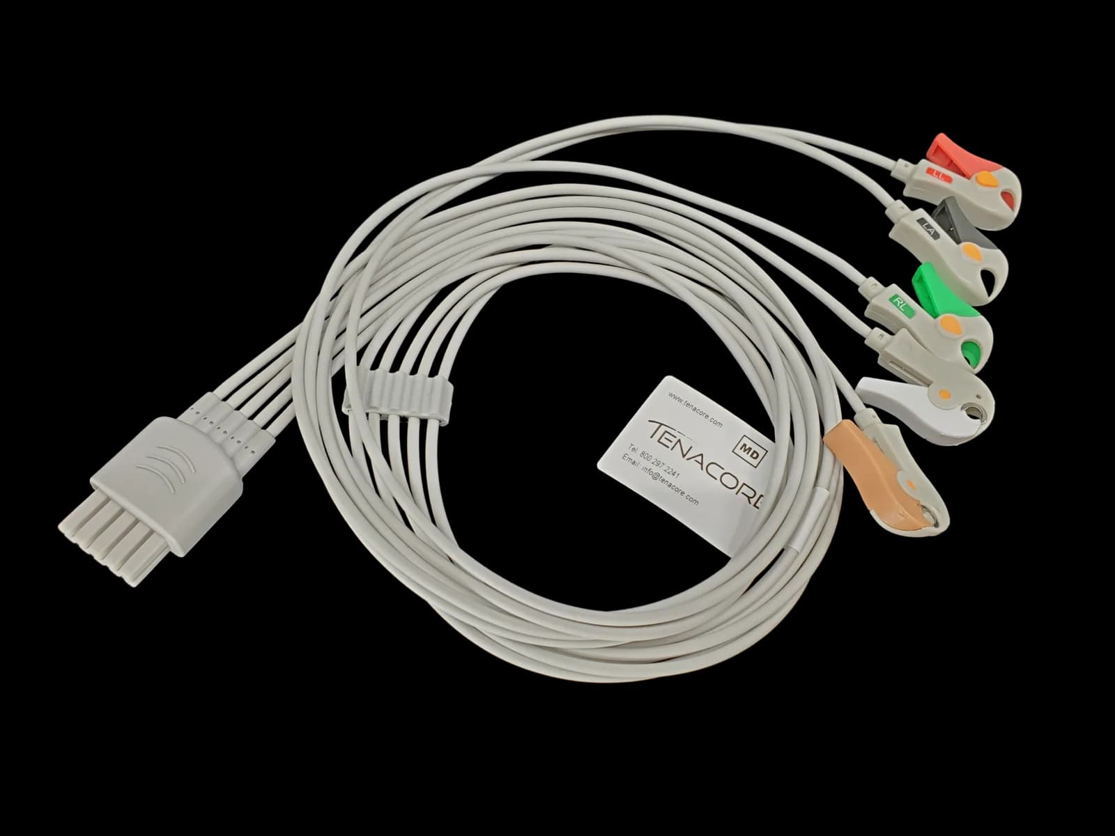 Datascope 0012-00-1514-02 5 ECG Lead Wires 3 ft Cable Grabber