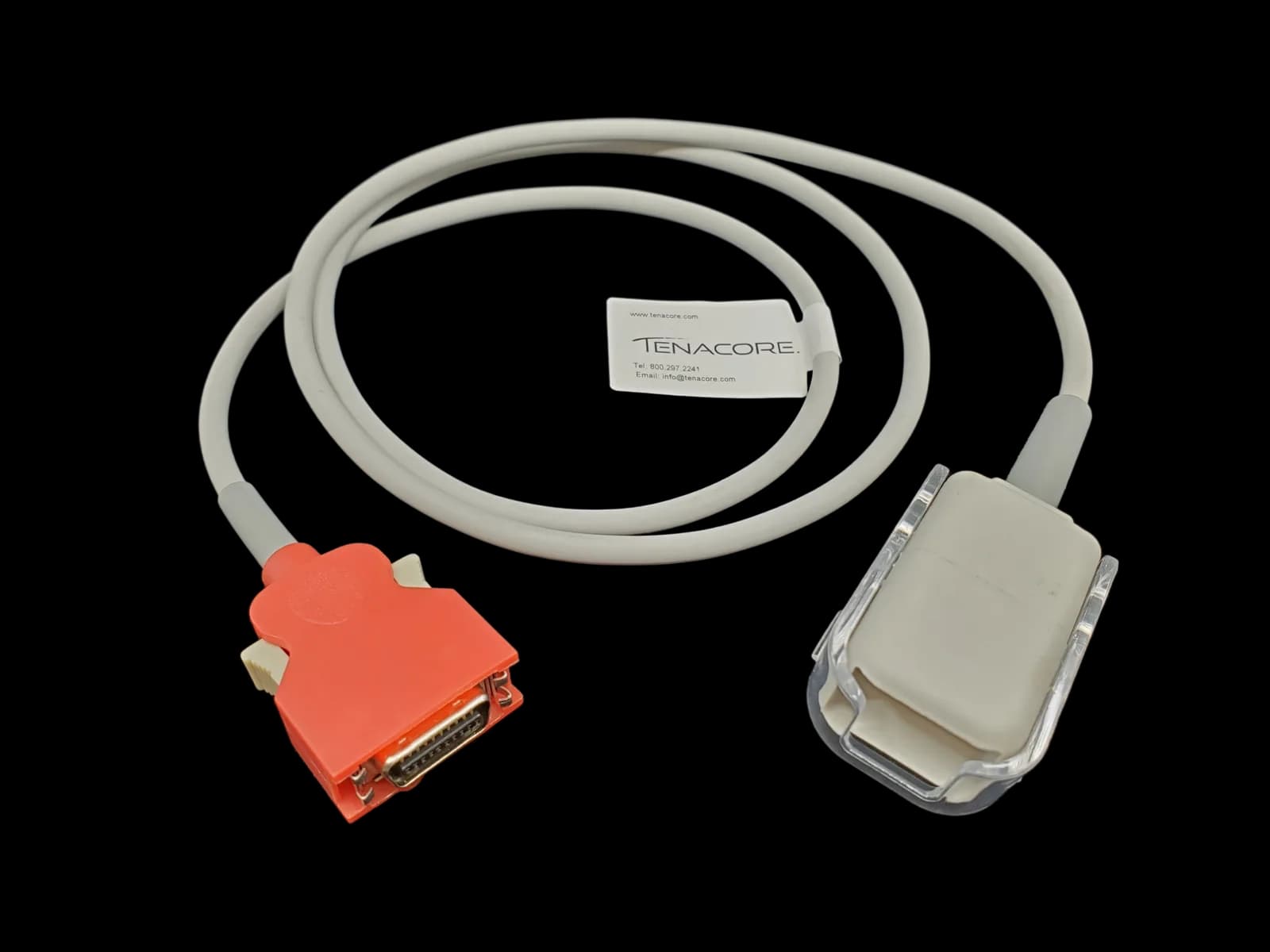 Masimo SET 2055 SpO2 Extension Adapter 4 ft Cable RED 20 Pin to LNCS 9 Pin Connector