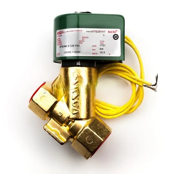 STERIS P764319-004 Solenoid Valve 2-Way 3/4" Wired Coil NC Brass - 2333