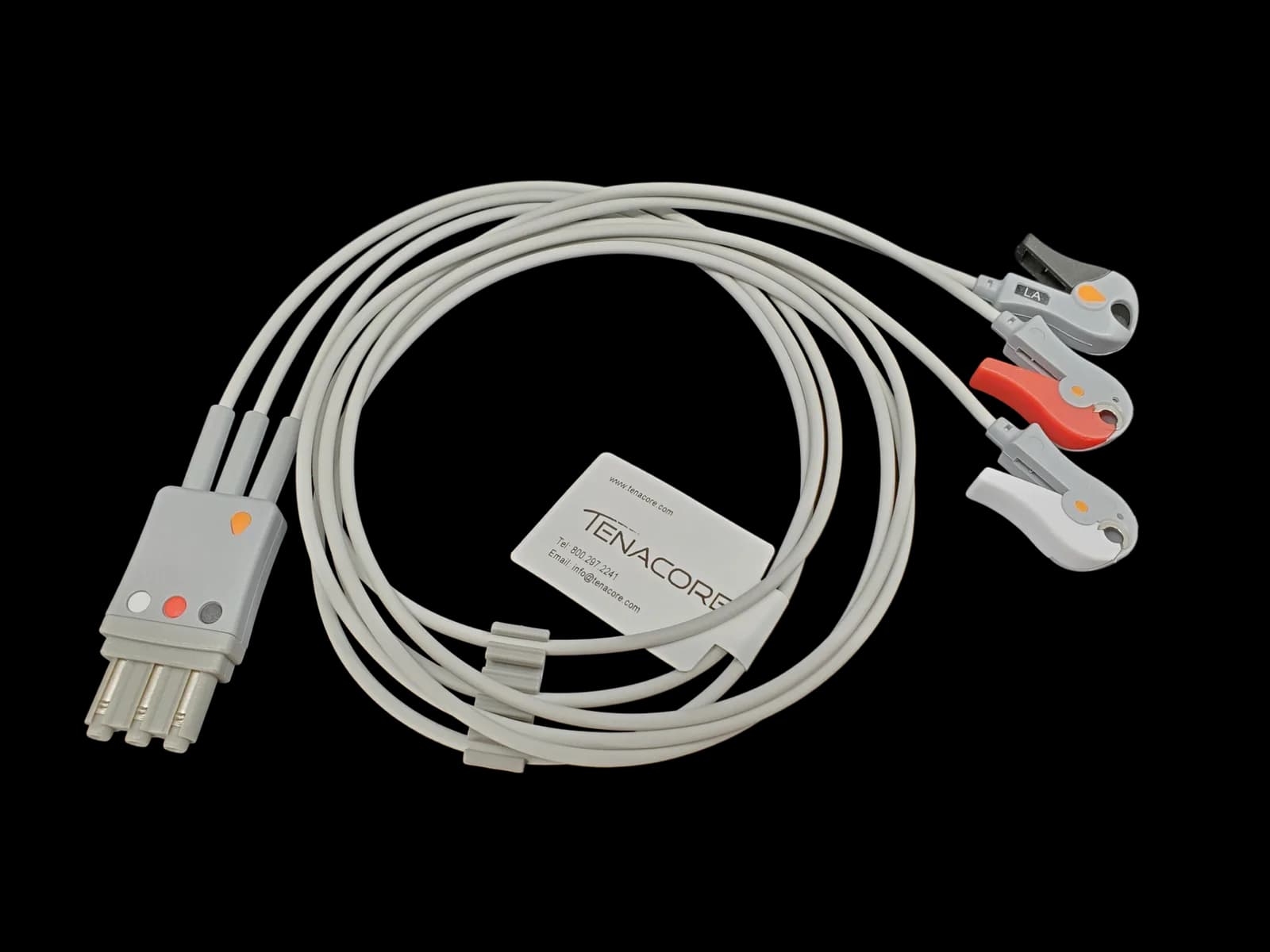 Philips M1671A 3 ECG Lead Wires 3 ft Cable Grabber