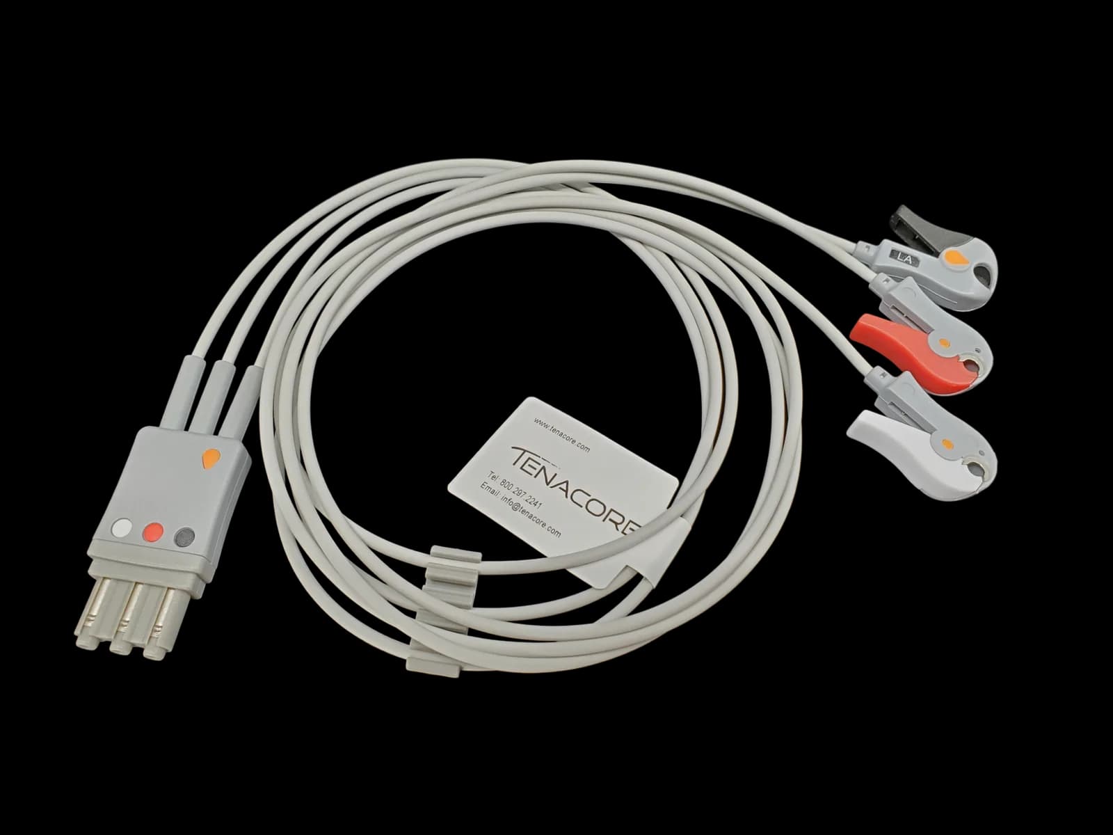 Philips M1671A 3 ECG Lead Wires 3 ft Cable Grabber