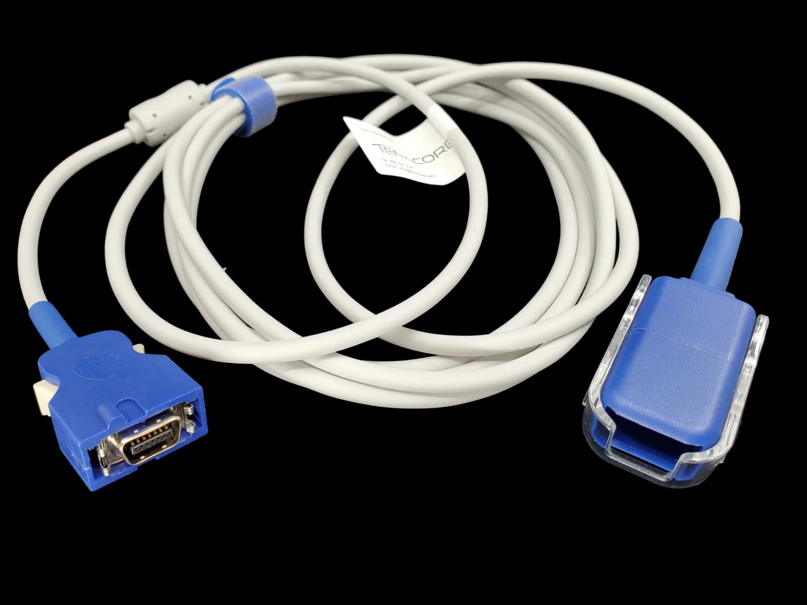 Nellcor OxiMax DOC-10 SpO2 Extension Adapter 10 ft Cable 3M 14 Pin to DB9 9 Pin Connector