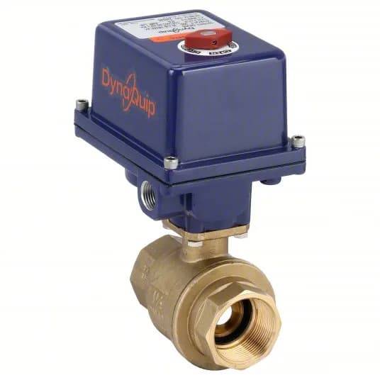 WASHER SOLUTIONS WS3320 Actuated Ball Valve 1-1/2" 120VAC Brass - 3320