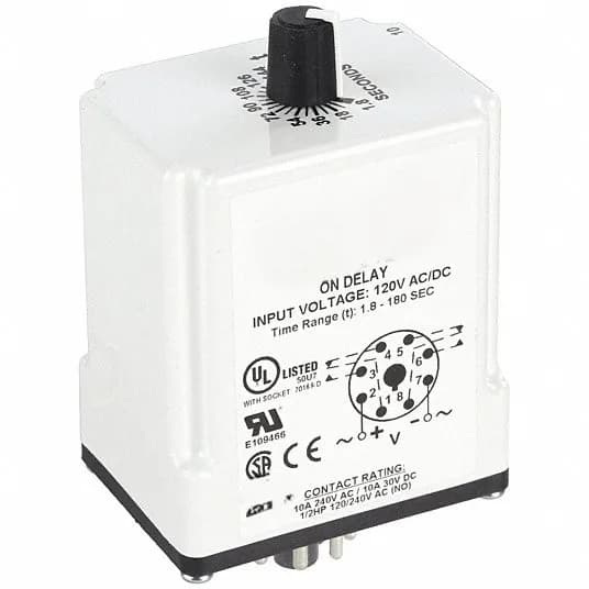 WASHER SOLUTIONS WS8814 Relay Time Delay 120VAC/DC - 8814