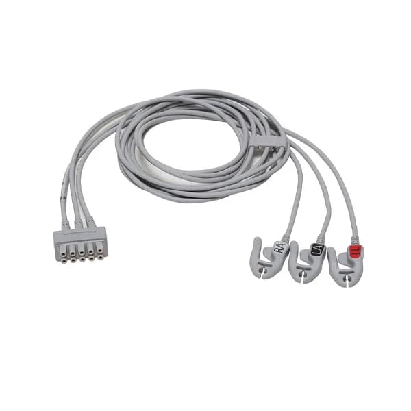 Recertified 3-Lead ECG Leadwire Set, AHA, Grabber - 2106390-002