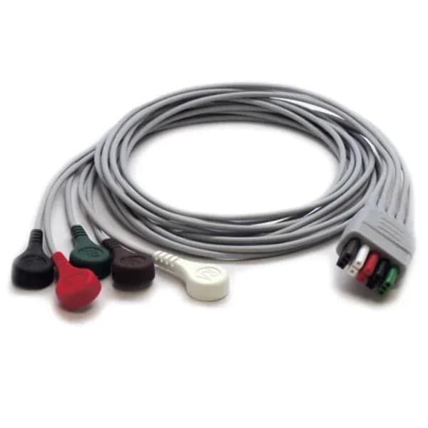 Mindray - Recertified 5-Lead Snap Style ECG Lead Wire, 24 Inch - 0012-00-1261-02