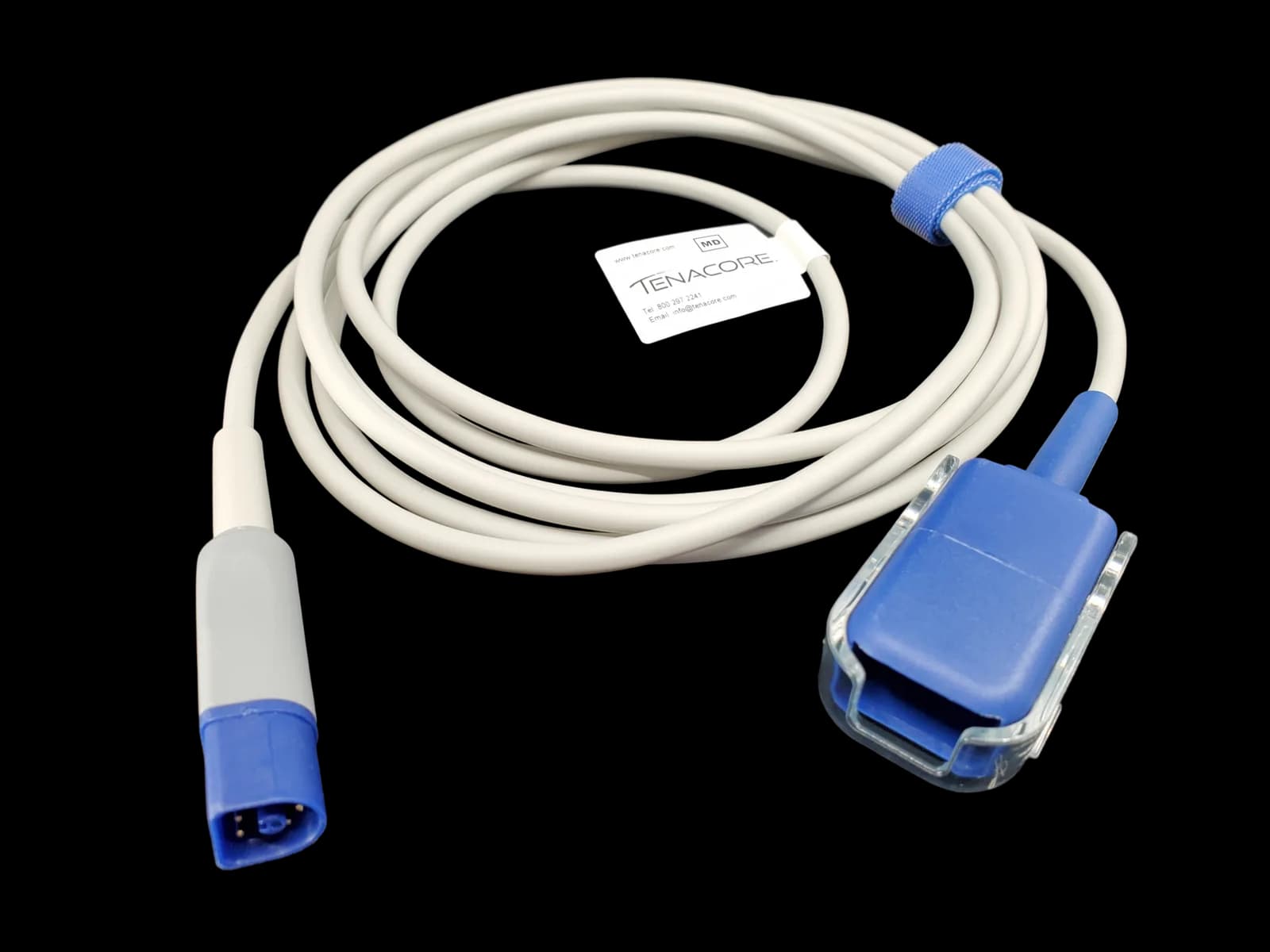 Philips OxiMax M1943NL SpO2 Extension Adapter 10 ft Cable Nellcor D Connect 8 Pin to DB9 9 Pin Connector