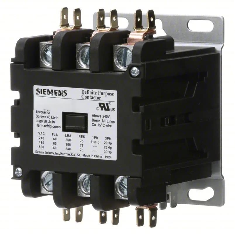 WASHER SOLUTIONS WS12004 Siemens Contactor 3 Pole 60A 240VAC - 12004