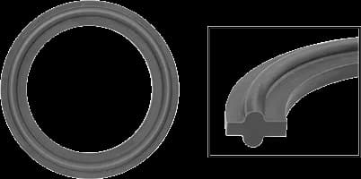 WASHER SOLUTIONS WS6296 Fluoroelastomer Gasket, 2" Tube OD - 6296