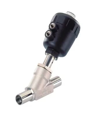 WASHER SOLUTIONS WS12751 Pneumatic Angle Body Piston Valve 2-Way 1/2" SS - 12751