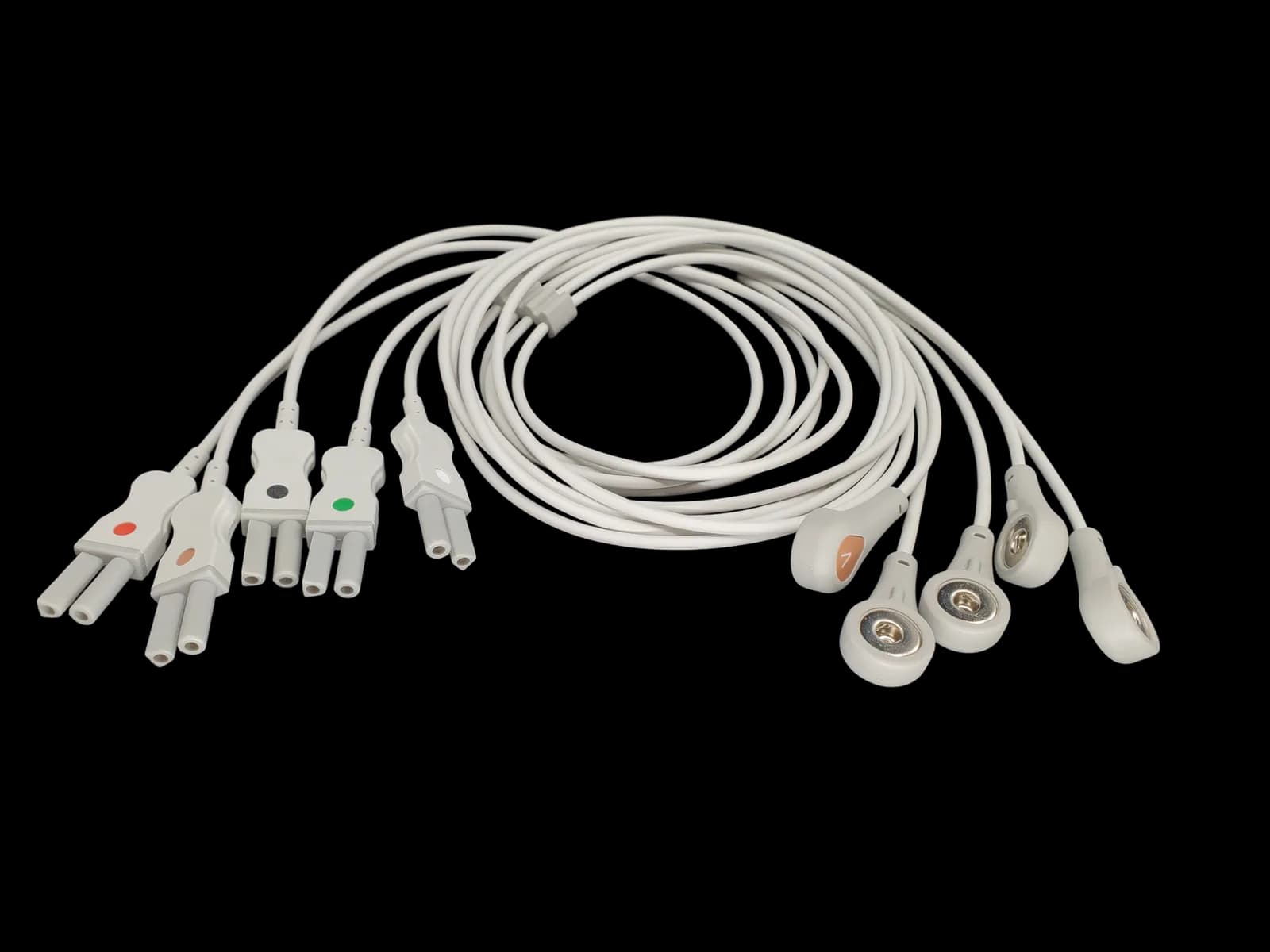 Spacelabs 700-0007-08 5 ECG Lead Wires 3 ft Cable Snap