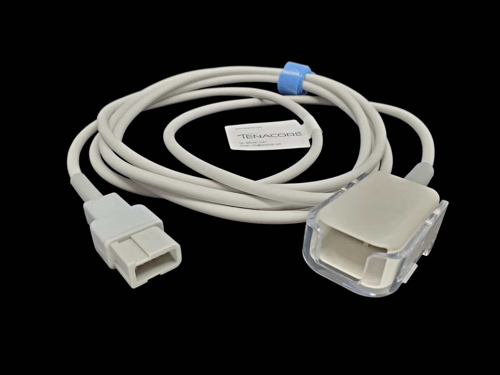 Spacelabs SET 700-0906-01 SpO2 Extension Adapter 7.75 ft Cable Masimo SET Ultraview 10 Pin to LNCS 9 Pin Connector