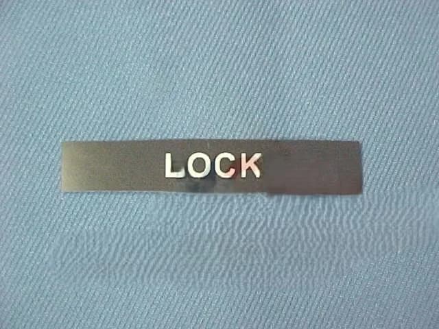 STERIS P055284-004 Nameplate "Lock" - 1843
